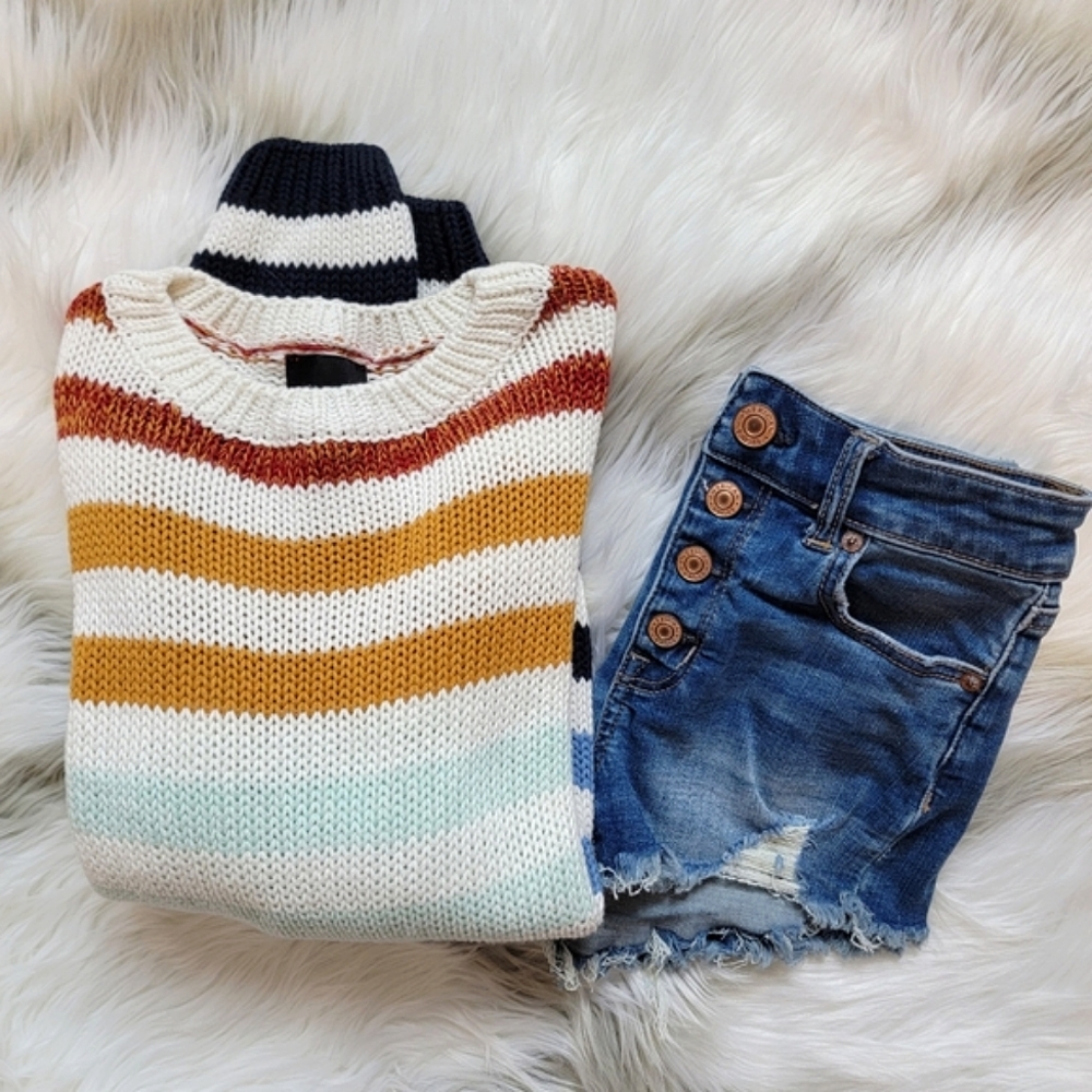 Lumiere Striped Multi Color Sweater